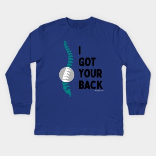 I Got Your Back | Funny Chiropractor Puns | Circled Spine Kids Long Sleeve T-Shirt